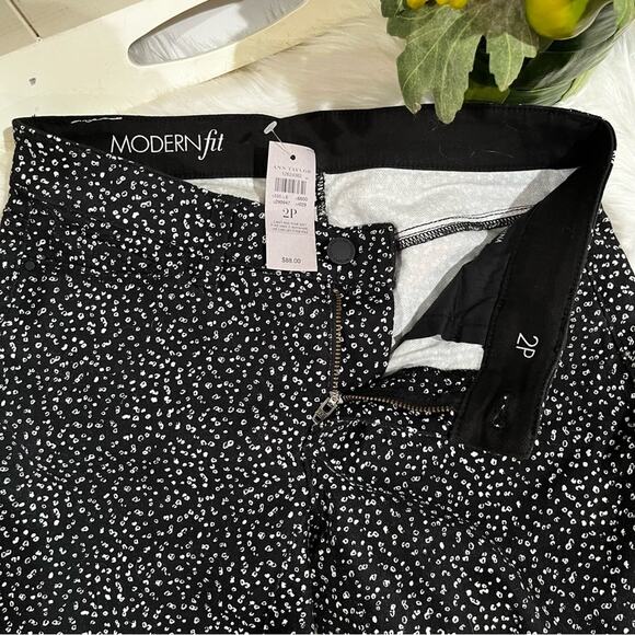 NEW Ann Taylor Modern Fit Straight Leg Slim Fit Mod Dot Black Jeans 2P NWT - Picture 13 of 16